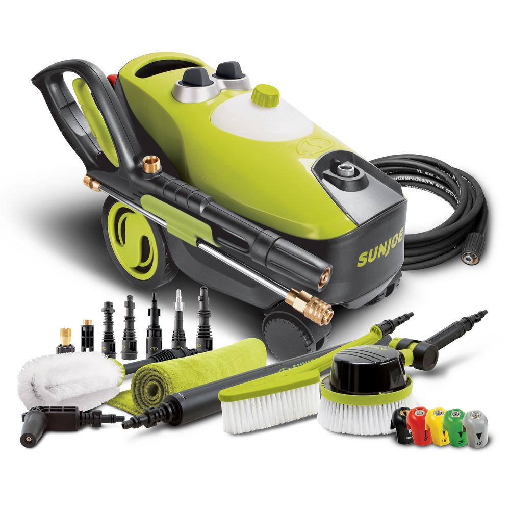 Sun Joe BDL-A0003 2300 psi Maximum 1.65 GPM Cold Water 4-Wheeled Corded Electric Pressure Washer with Auto Cleaning System Bundle