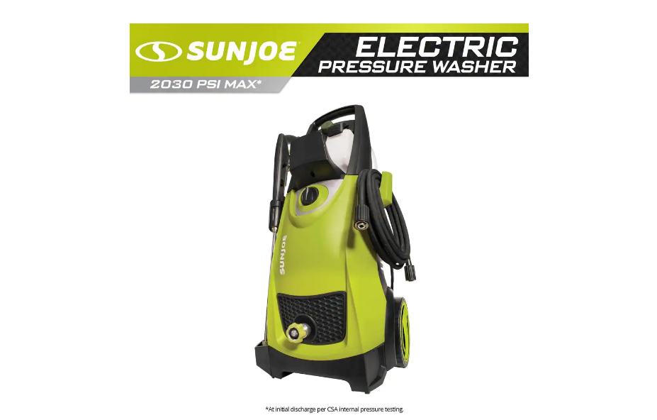 Sun Joe SPX3000 2030 MAX PSI 1.76 GPM 14.5 Amp Electric Pressure Washer