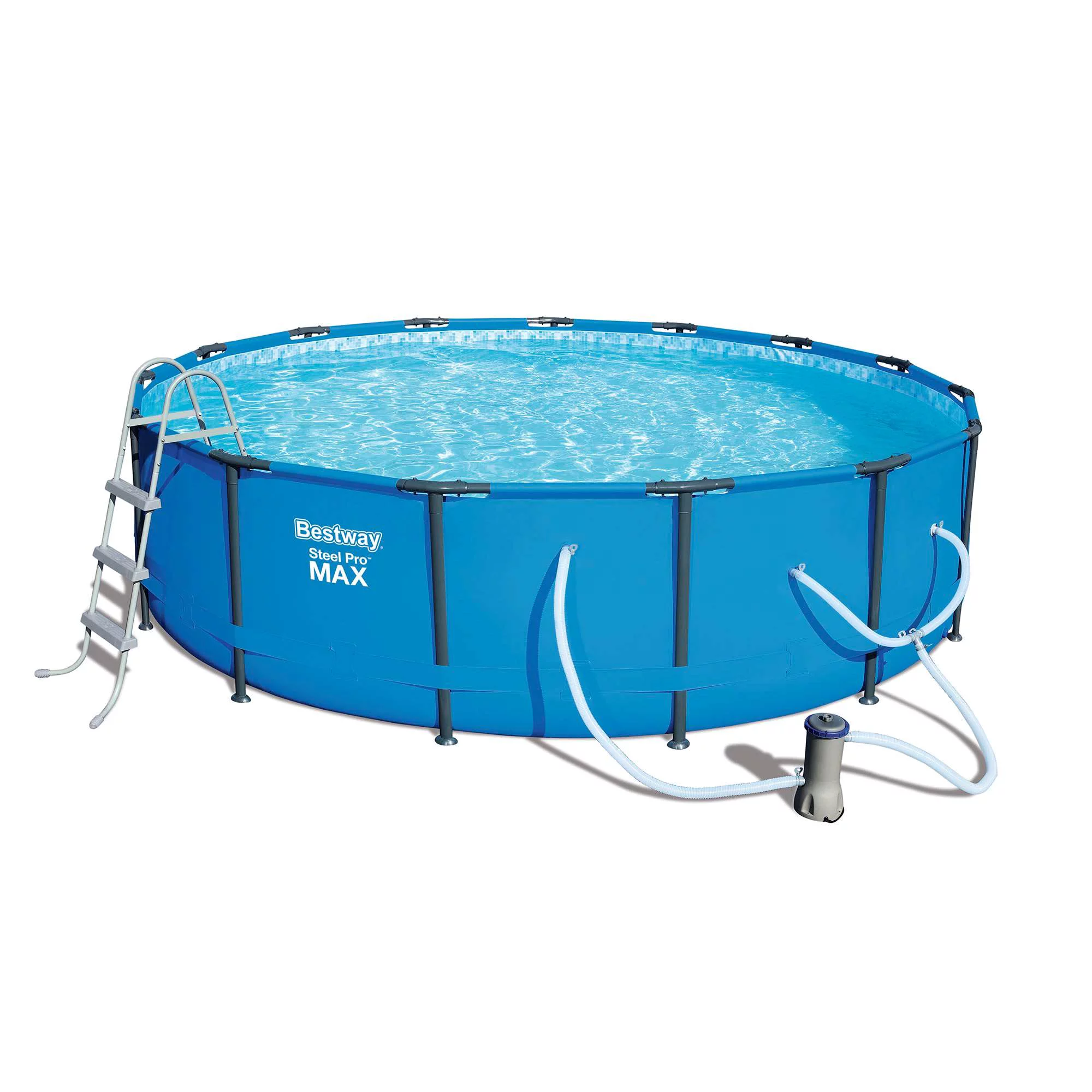 Bestway Steel Pro Max 15ft Frame Above Ground Swimming Pool Set w/ Pump