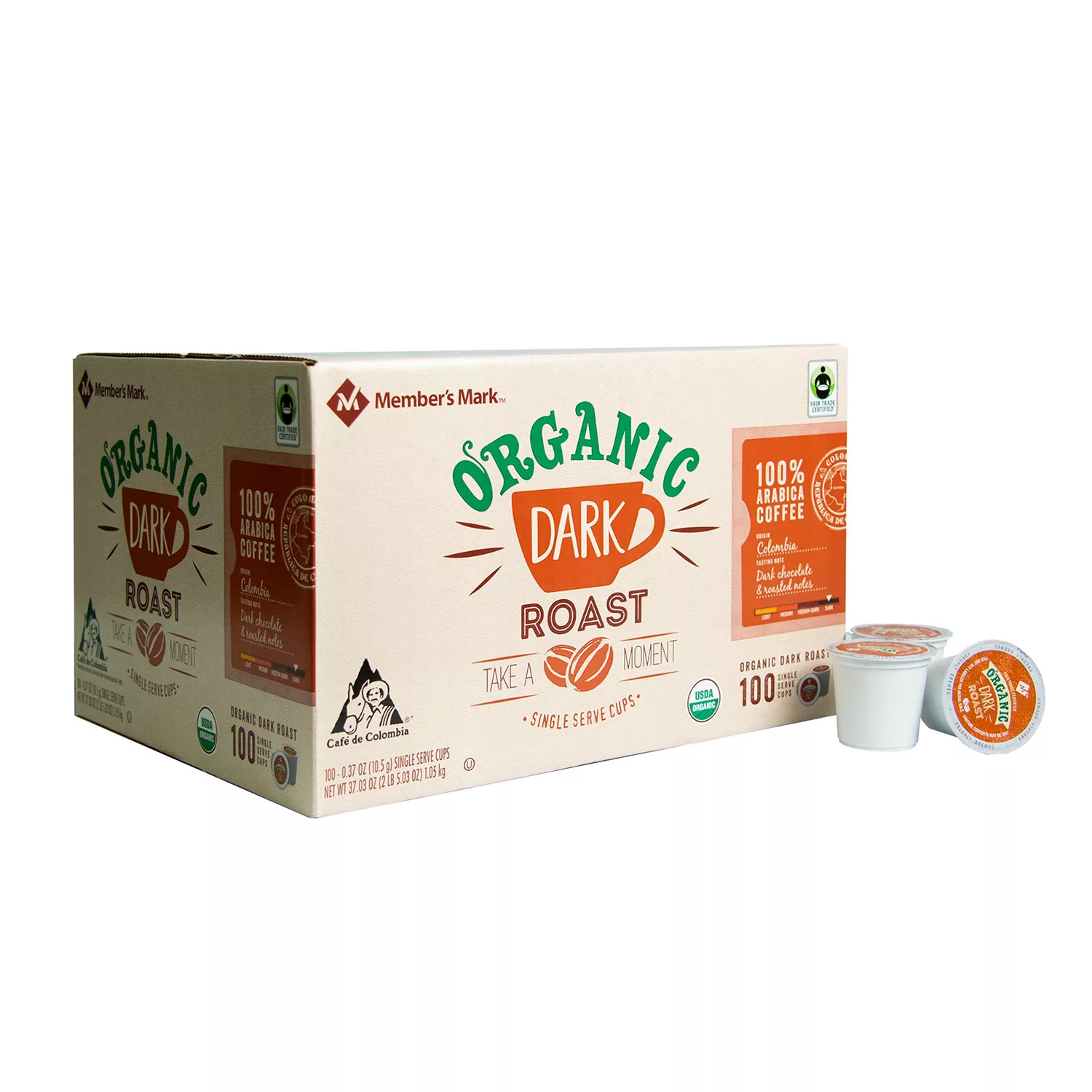 Member-s Mark Organic Dark Roast Coffee (100 Single-Serve Cups)