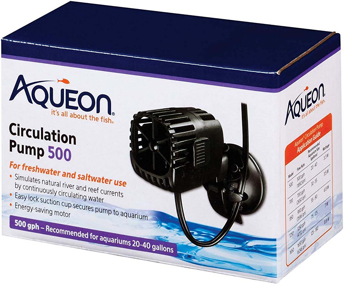 Aqueon Freshwater & Saltwater Circulation Aquarium Pump. 500 GPH