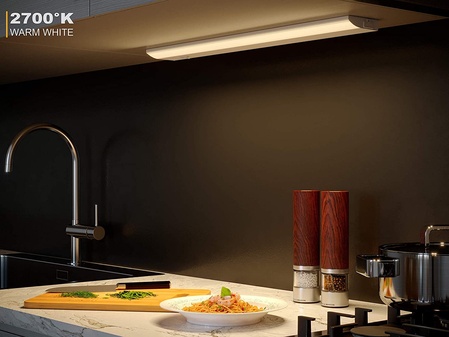 Good Earth Lighting  Premium Slim LED Color Changing 24-in Hardwired Under Cabinet Light Bar Light