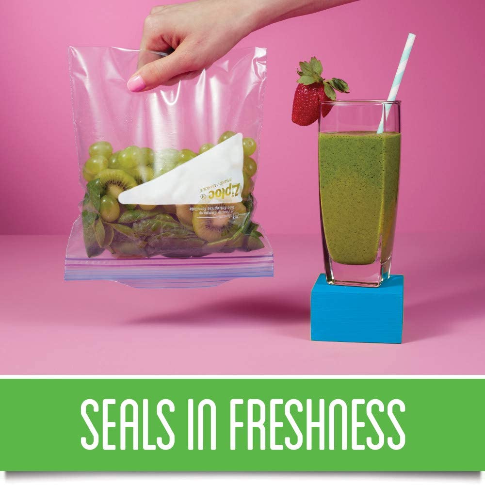 Ziploc Quart Food Storage Freezer Bags. Grip ‘n Seal Technology. 30ct. 4 Pack