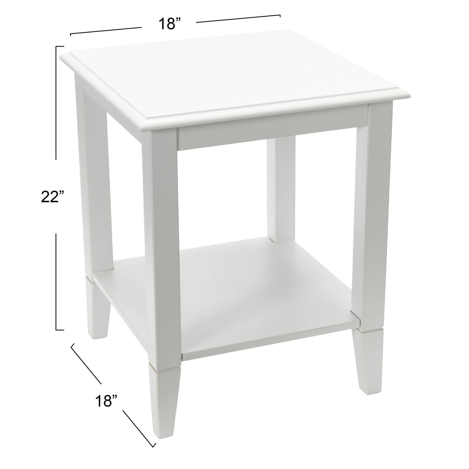 Pleasantville Wood 2-Tier End Table