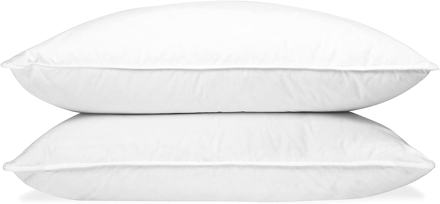 Down Dreams Manchester Mills Classic Pillows - Queen/Medium Support. 2-Pack