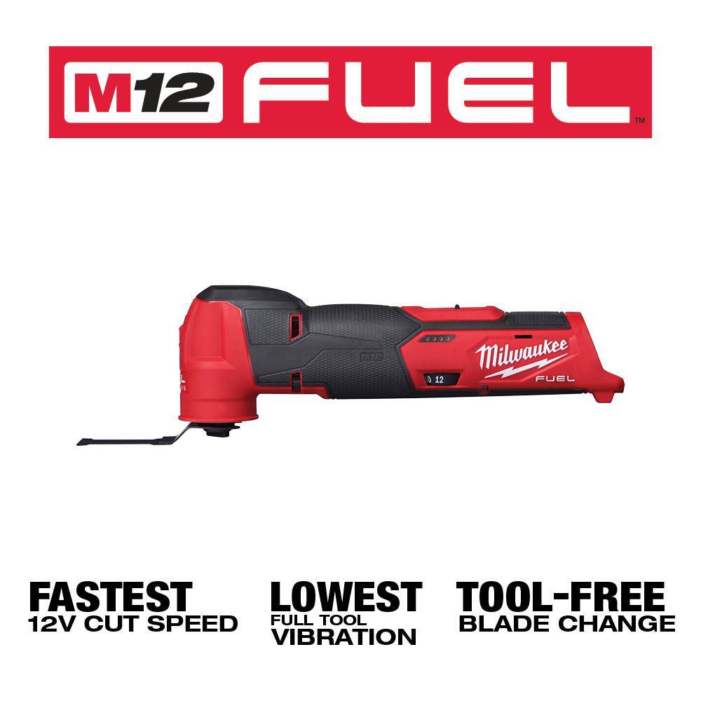 Milwaukee 2526-20-48-11-2420 M12 FUEL 12V Lithium-Ion Cordless Oscillating Multi-Tool with M12 2.0Ah Battery