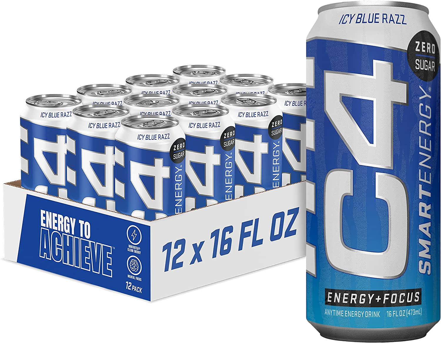 Cellucor C4 Smart Energy Icy Blue Razz 16oz 12pack