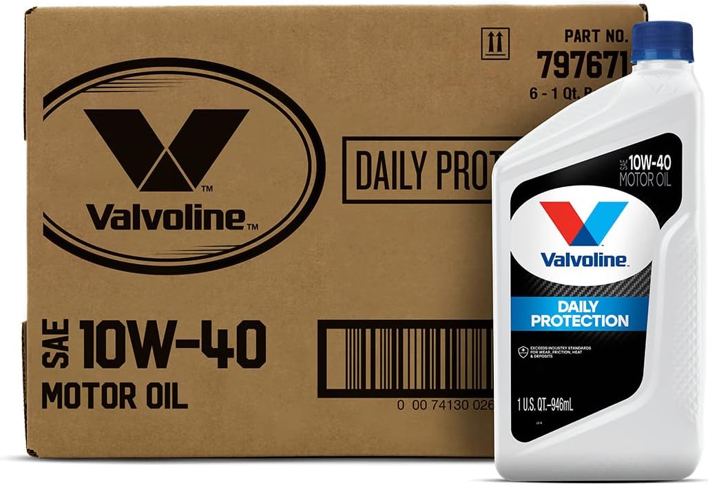 Valvoline Daily Protection 10W-40 Conventional Motor Oil 1 QT. Case of 6