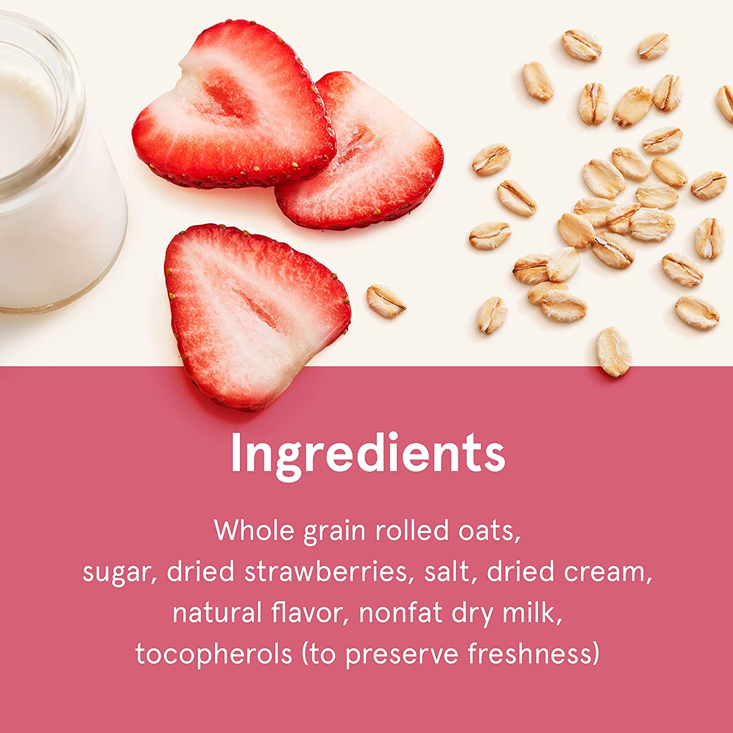 Quaker Instant Oatmeal. Strawberries & Cream. 1.05 Oz. Pack of 44