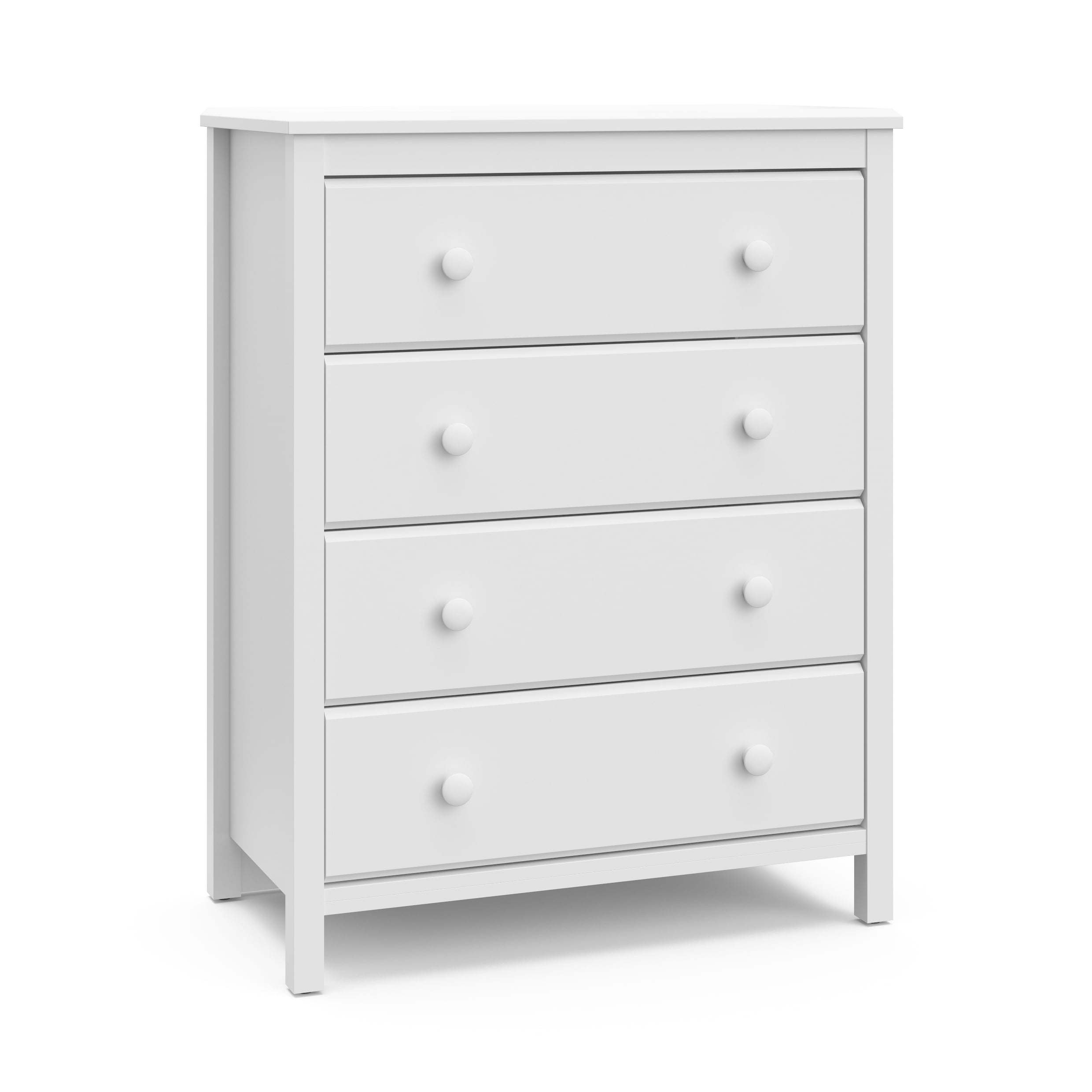 Storkcraft Alpine 4 Drawer Modern Vertical Dresser White