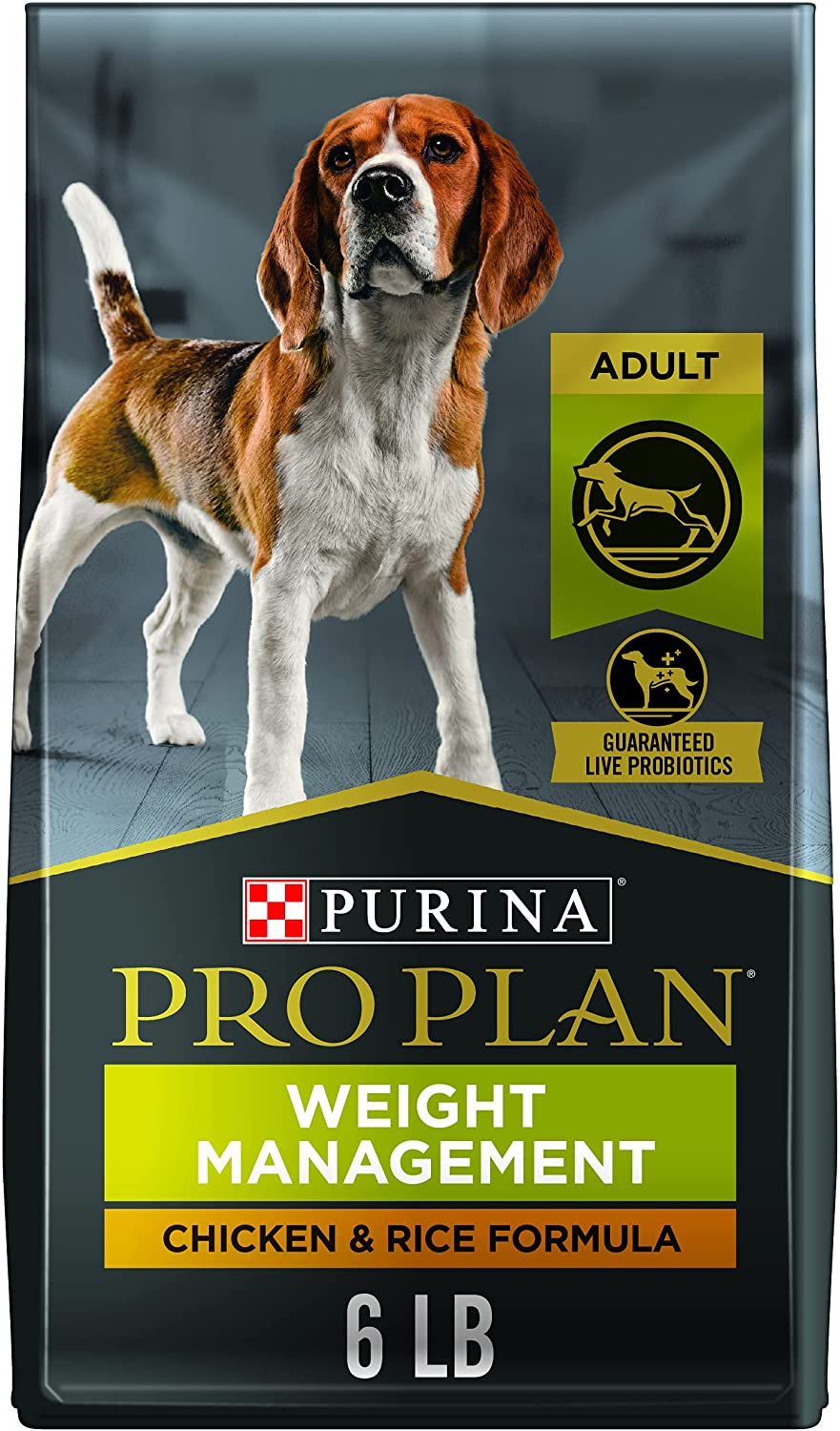 Purina Pro Plan Weight Management Dry Dog Food With Probiotics for Dogs. Chicken and Rice Formula - 6 lb. Bag