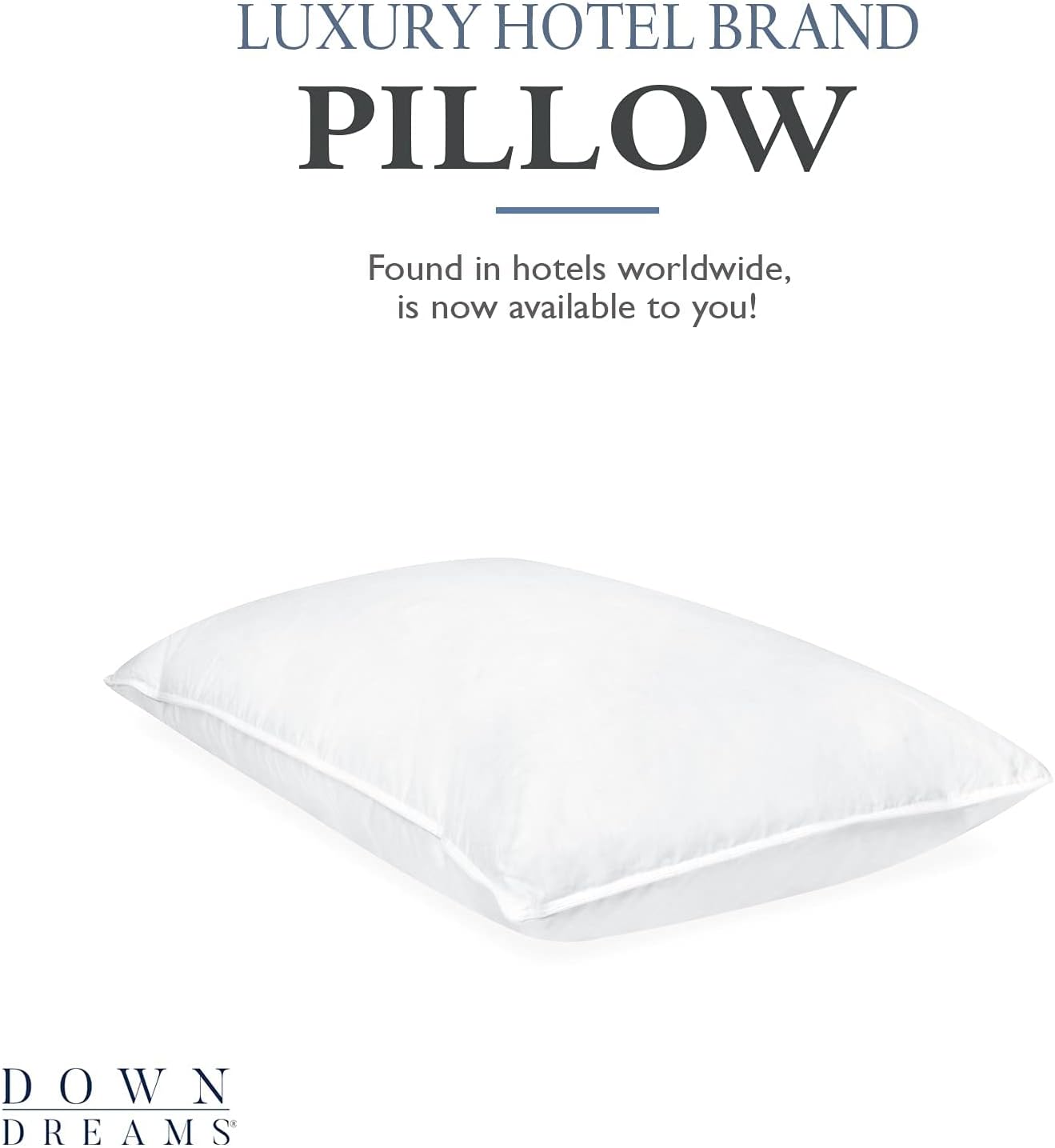 Down Dreams Manchester Mills Classic Pillows - Queen/Medium Support. 2-Pack