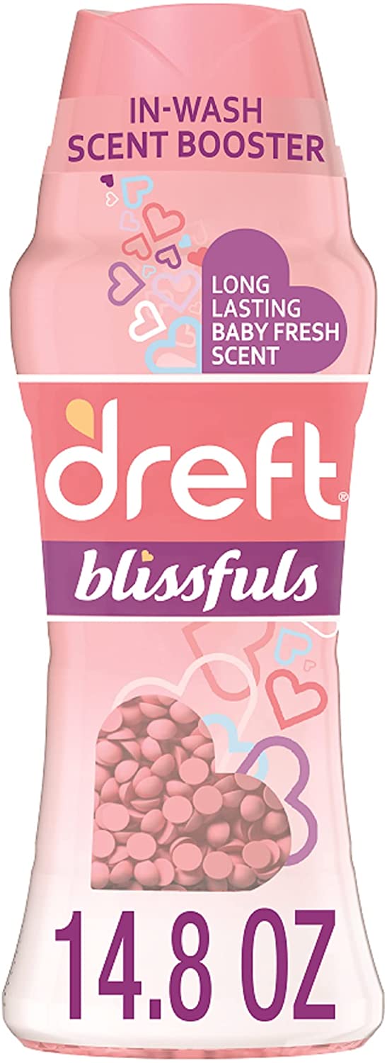 Dreft Blissfuls Laundry Scent Booster Beads for Washer. Baby Fresh Scent. 14.8 Oz