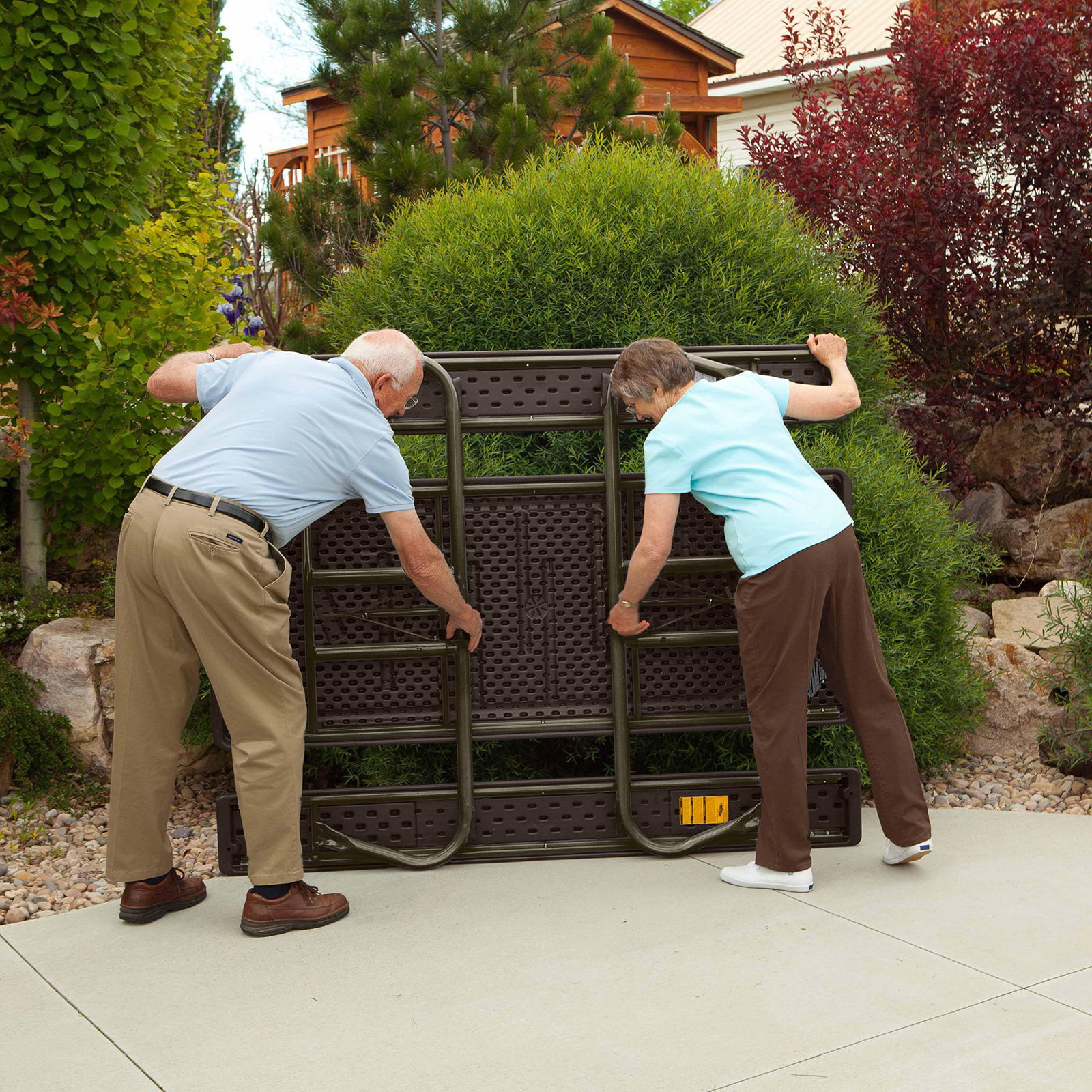 Lifetime 6 Foot Folding Picnic Table. Brown. 60105
