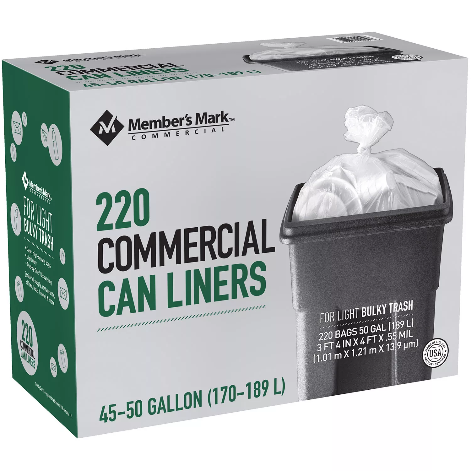 Member-s Mark 45-50 Gallon Commercial Trash Bags (220 ct.)