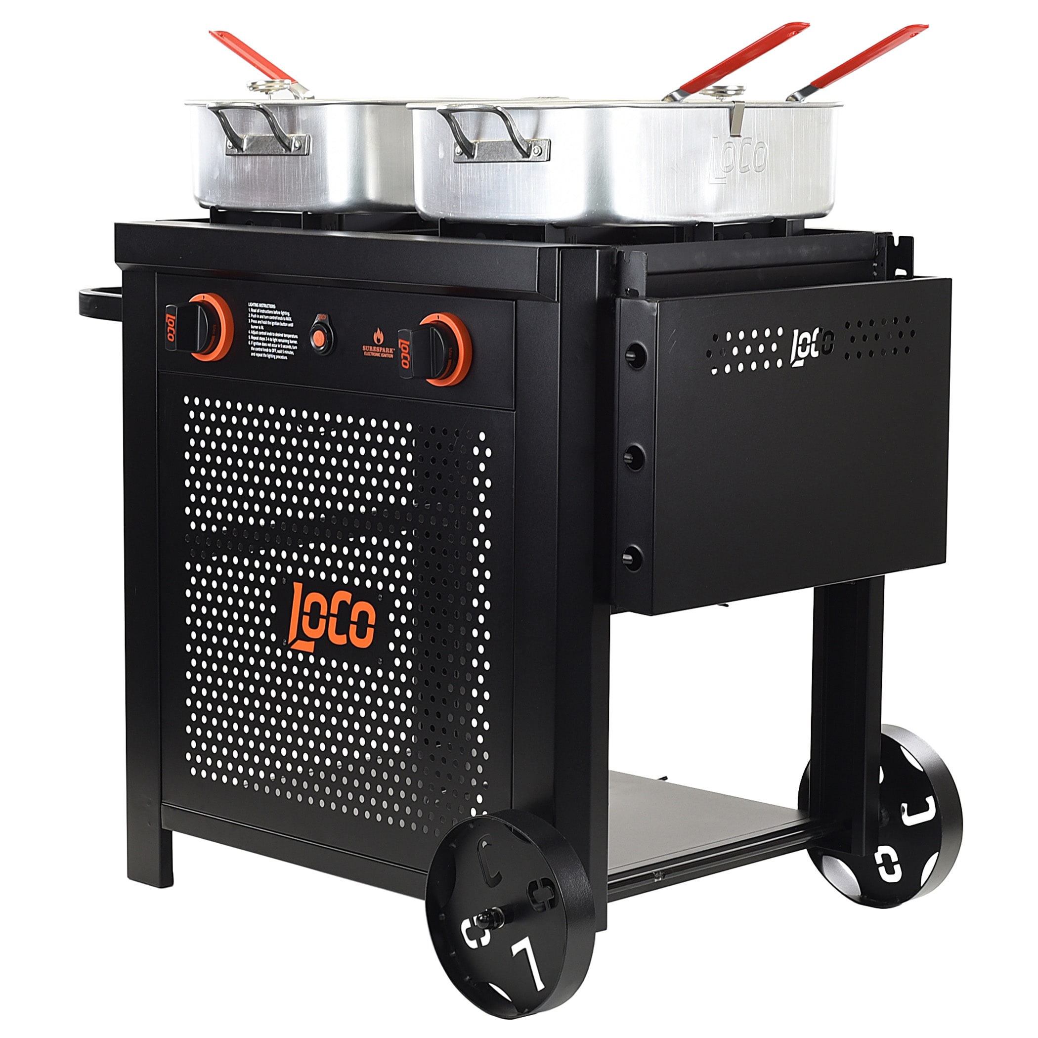 LoCo COOKERS Black 2-Burner Liquid Propane Gas Grill
