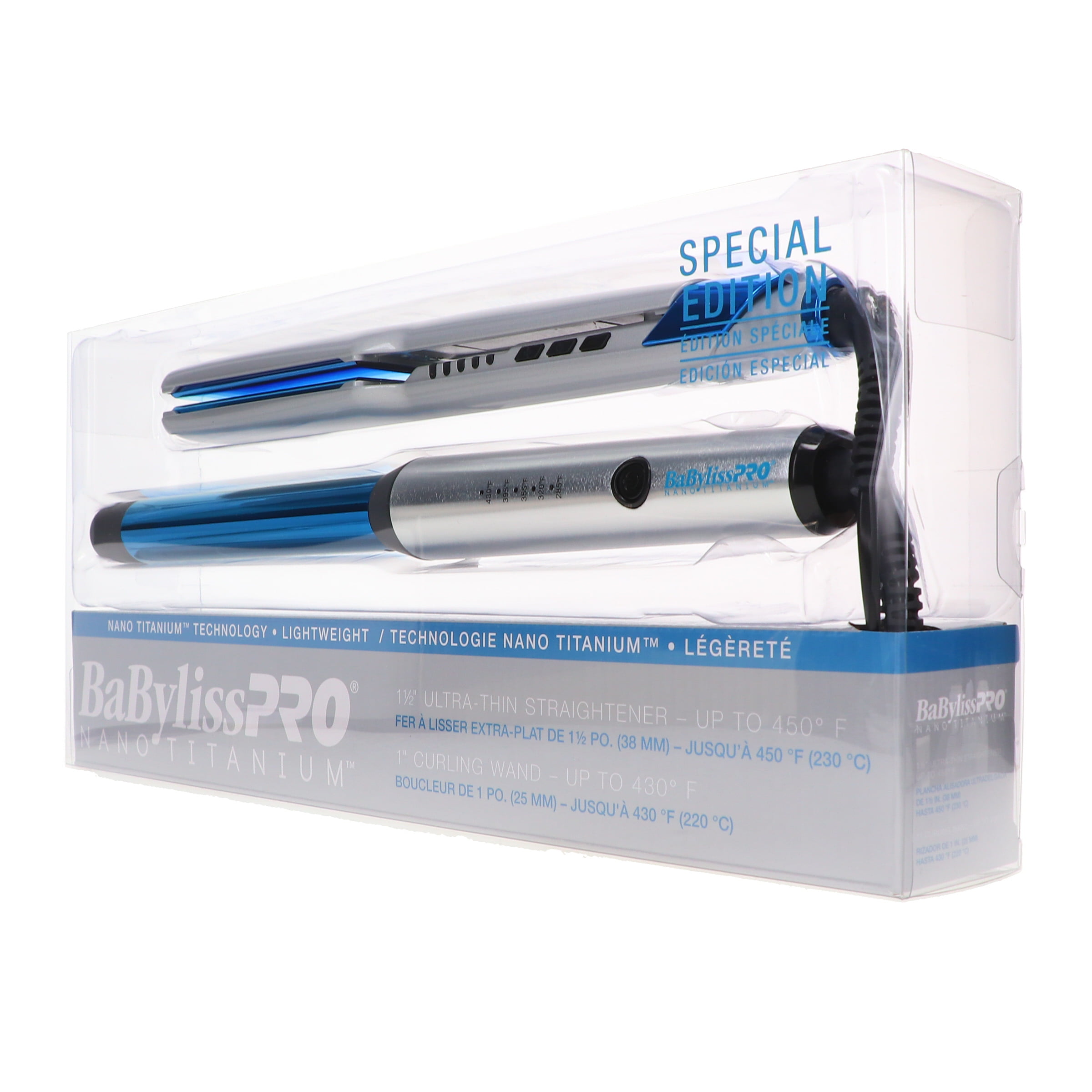 BaBylissPRO Special Edition 1 1/2” Ultra-Thin Straightener + 1” Curling Wand