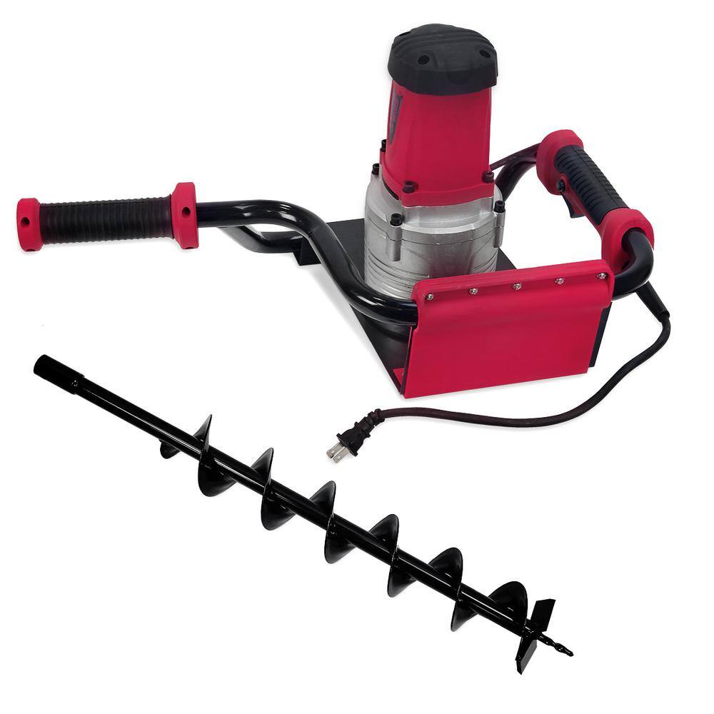 STARK USA 85059-H2 1200-Watt 1.6 HP Electric Earth Auger Post Hole Digger with 4 in. Auger Bit