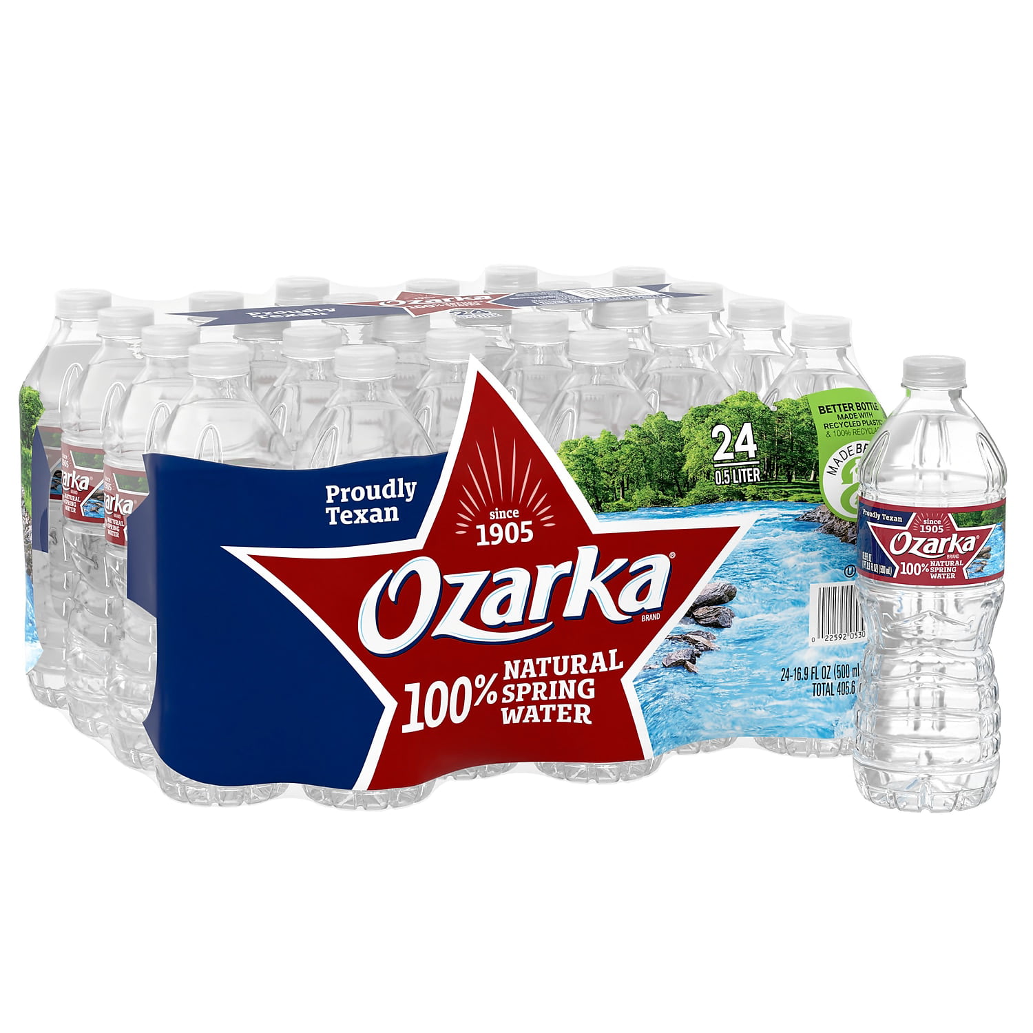 Ozarka 100% Natural Spring Water 16.91 Oz. (Pack of 24)