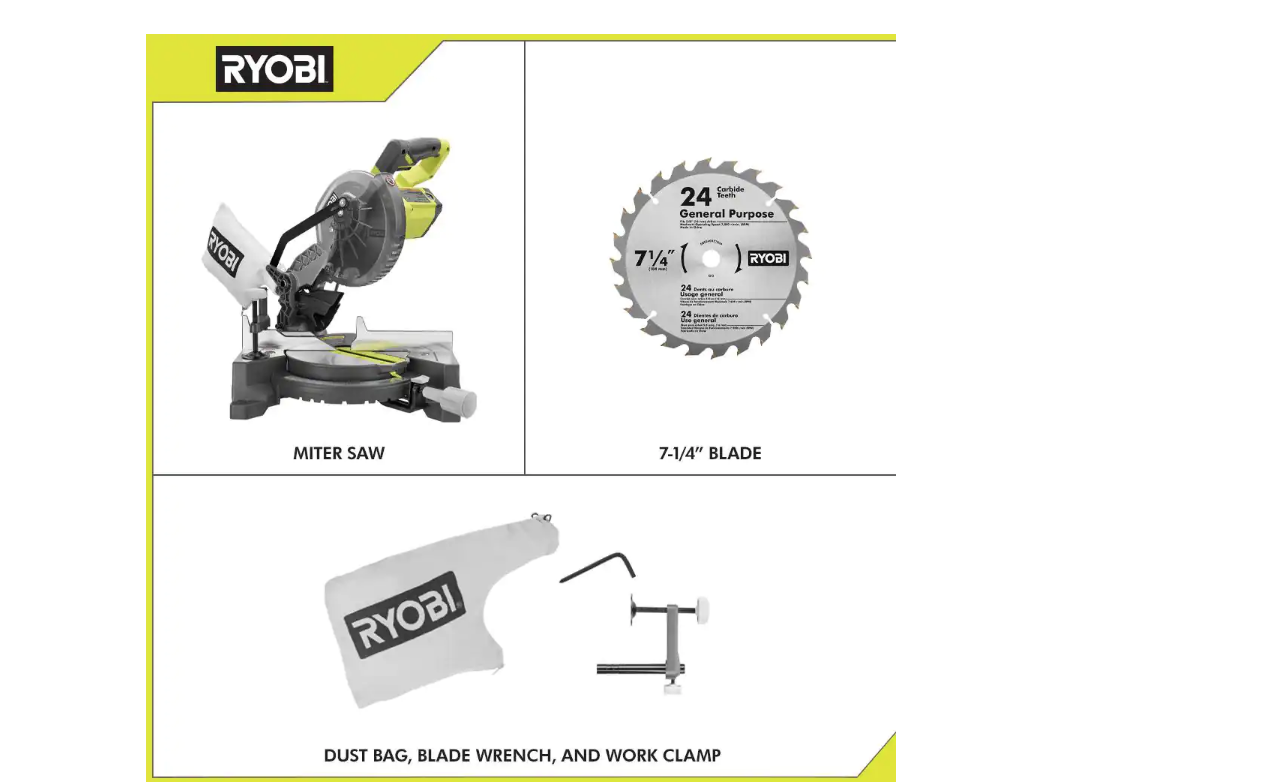 RYOBI TS1144 7-1/4 in. Compound Miter Saw