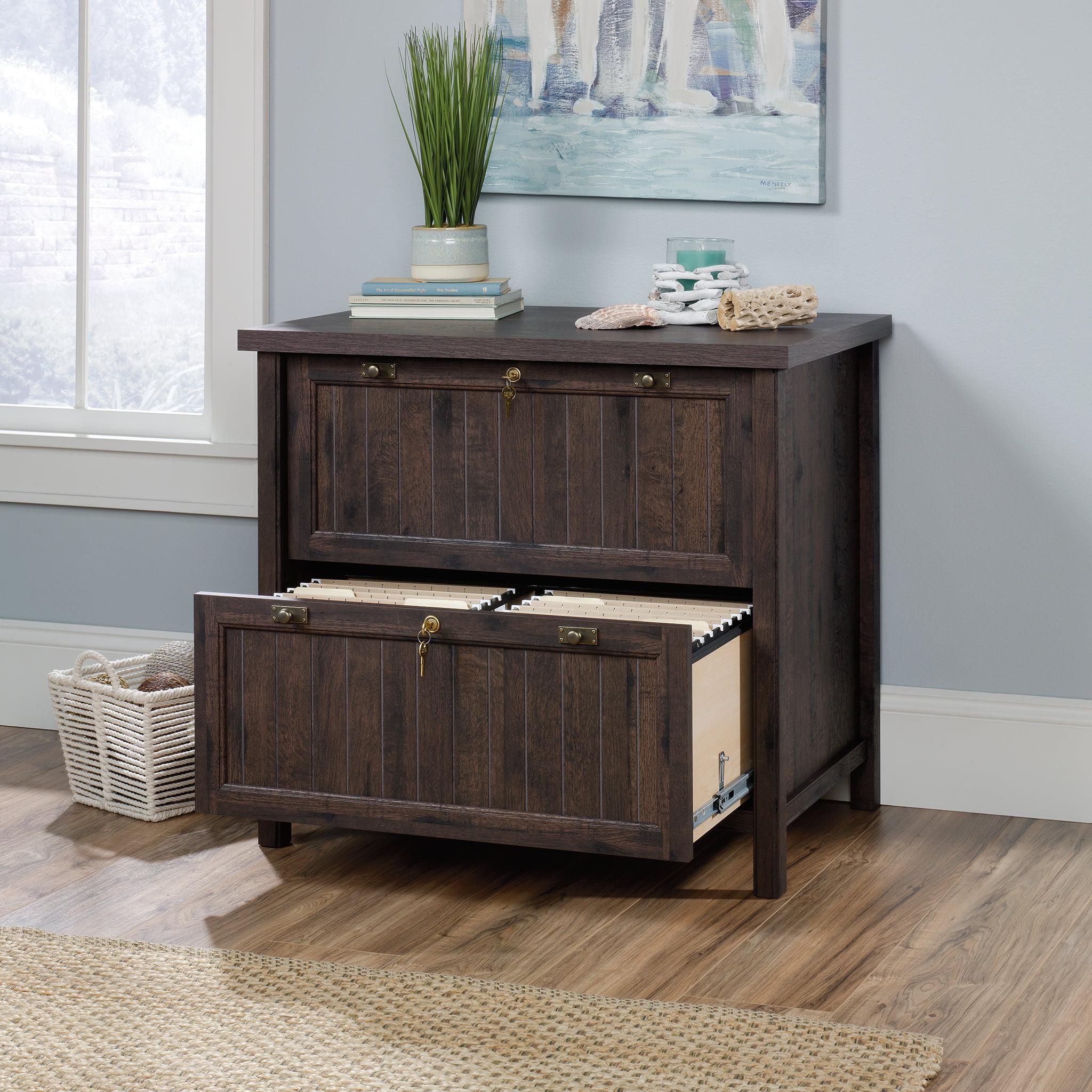 Sauder 422975 Costa Lateral File. Coffee Oak Finish