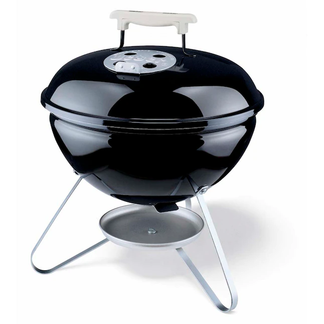 Weber  Smokey Joe Silver 14-in W Black Kettle Charcoal Grill