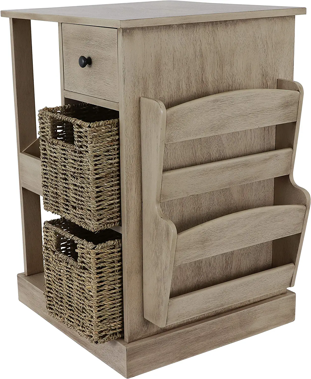 Decor Therapy  Sahara Morning Wood Rustic End Table with Storage