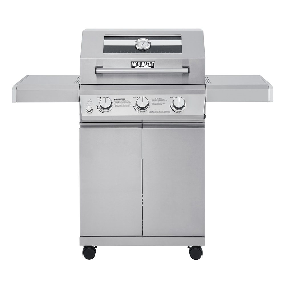 Monument Clearview Stainless Steel 3-Burner Liquid Propane Gas Grill