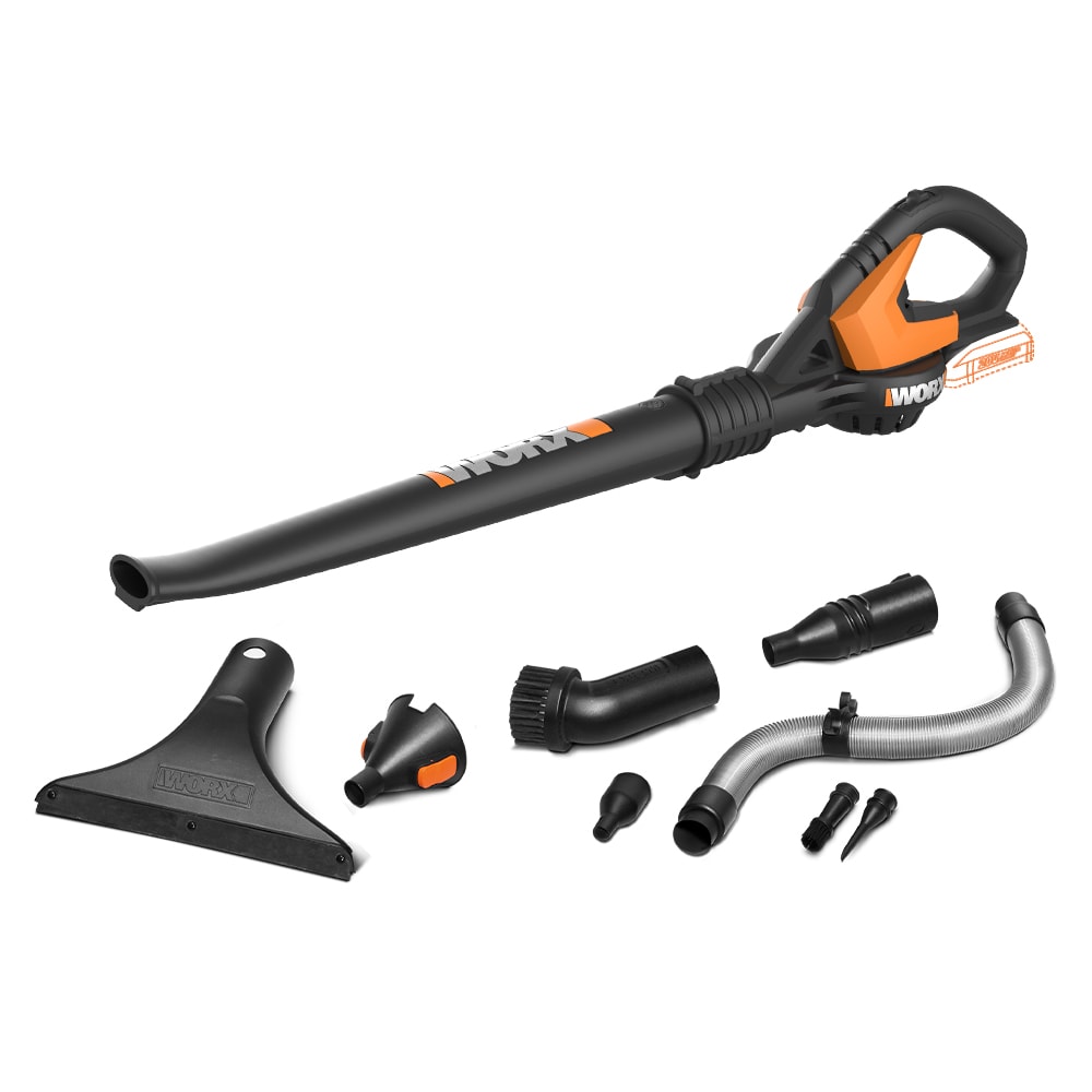 WORX 20-volt Max 80-CFM 120-MPH Battery Handheld Leaf Blower (Battery and Charger Not Included)