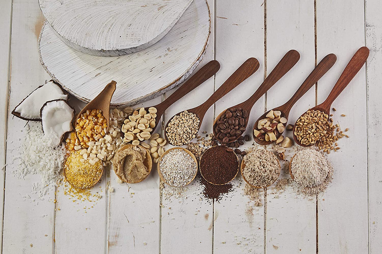 Victoria Manual High Hopper Grain Grinder. Silver