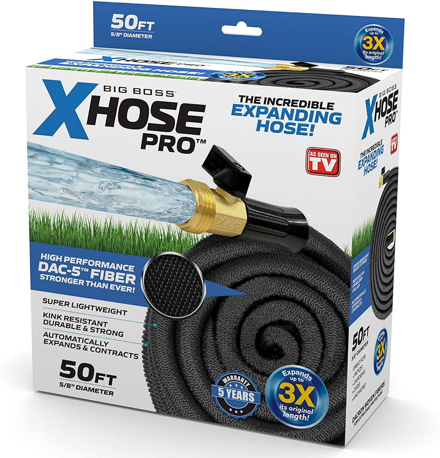 Xhose Pro Expandable Garden Hose -Heavy Duty & Flexible Lightweight Water Hose - 50 ft.