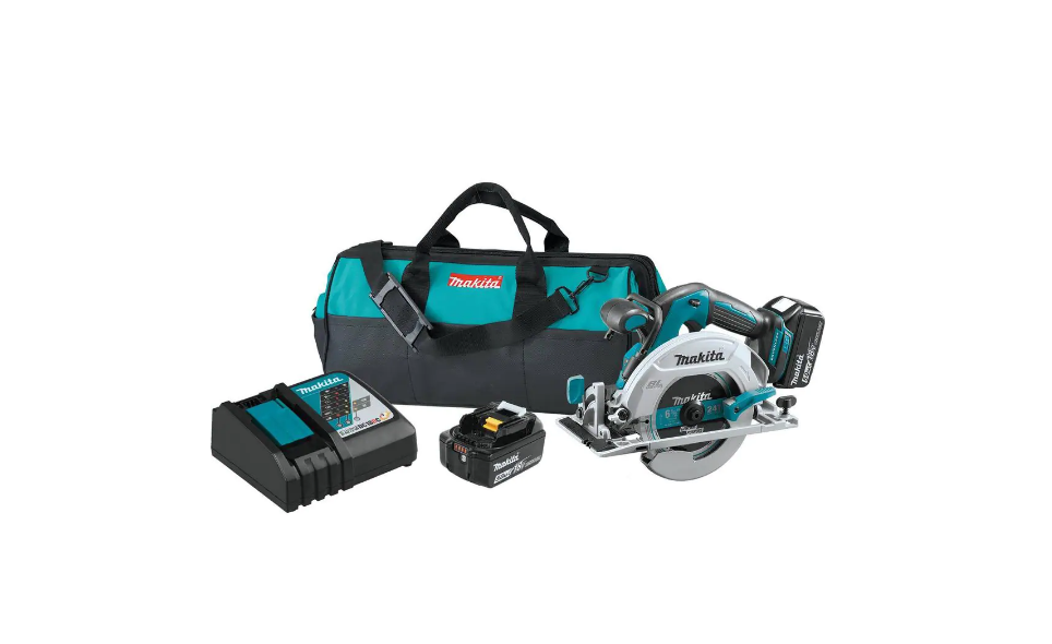 Makita XSH03T 18-Volt 5.0Ah LXT Lithium-Ion Brushless Cordless 6-1/2 in. Circular Saw Kit