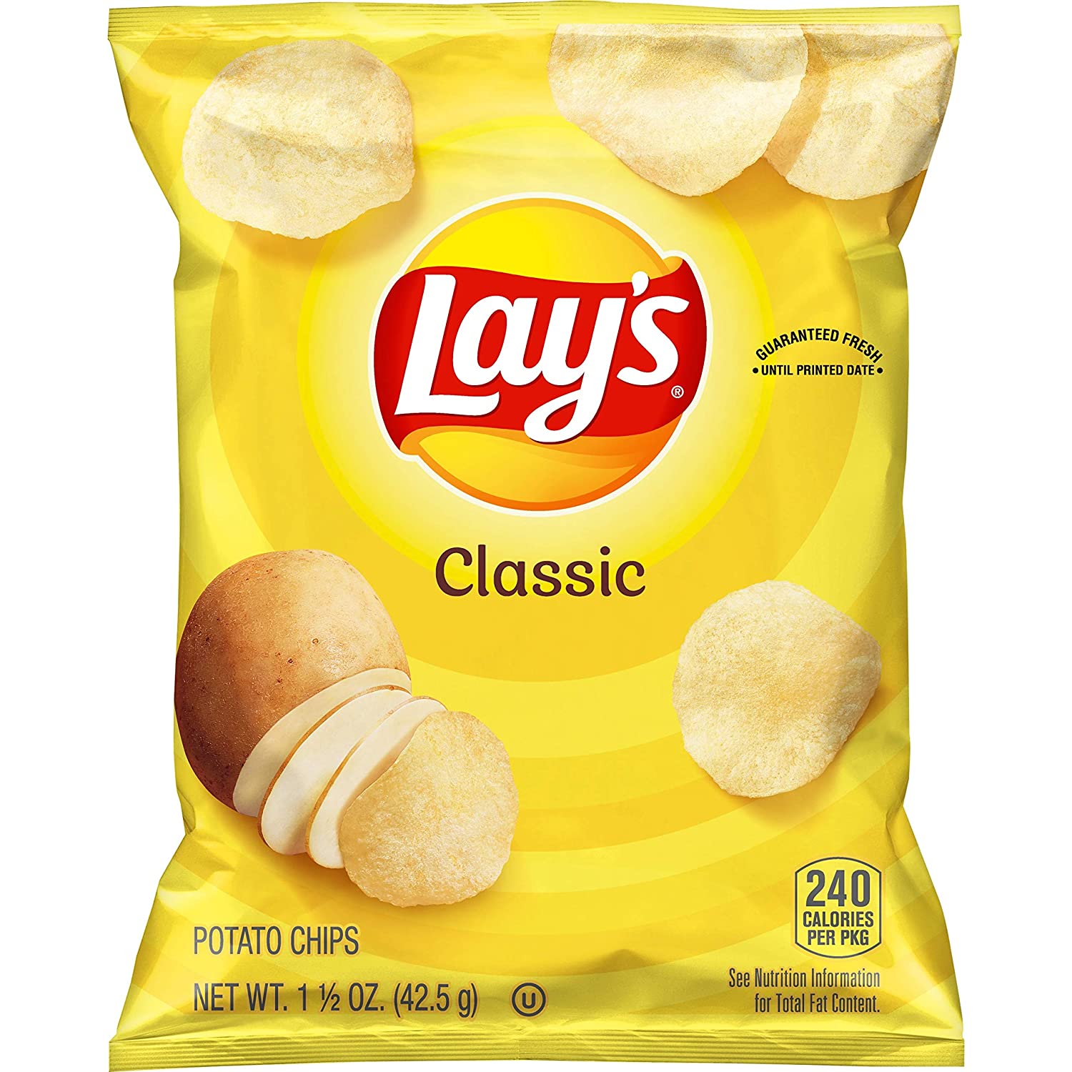 Lay-s Classic Potato Chips. 1.5 Ounce (Pack of 64)