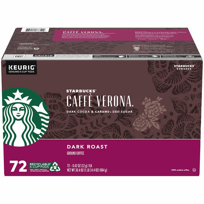 Starbucks Coffee Caffè Verona Dark Roast K-Cup Pod 72-count