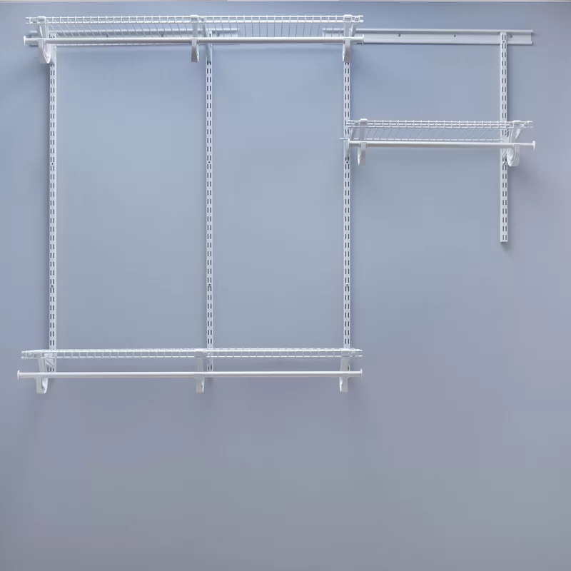 ClosetMaid 2873 ShelfTrack 13 in. D x 72 in. W x 48 in. H Wire Closet System Organizer Kit