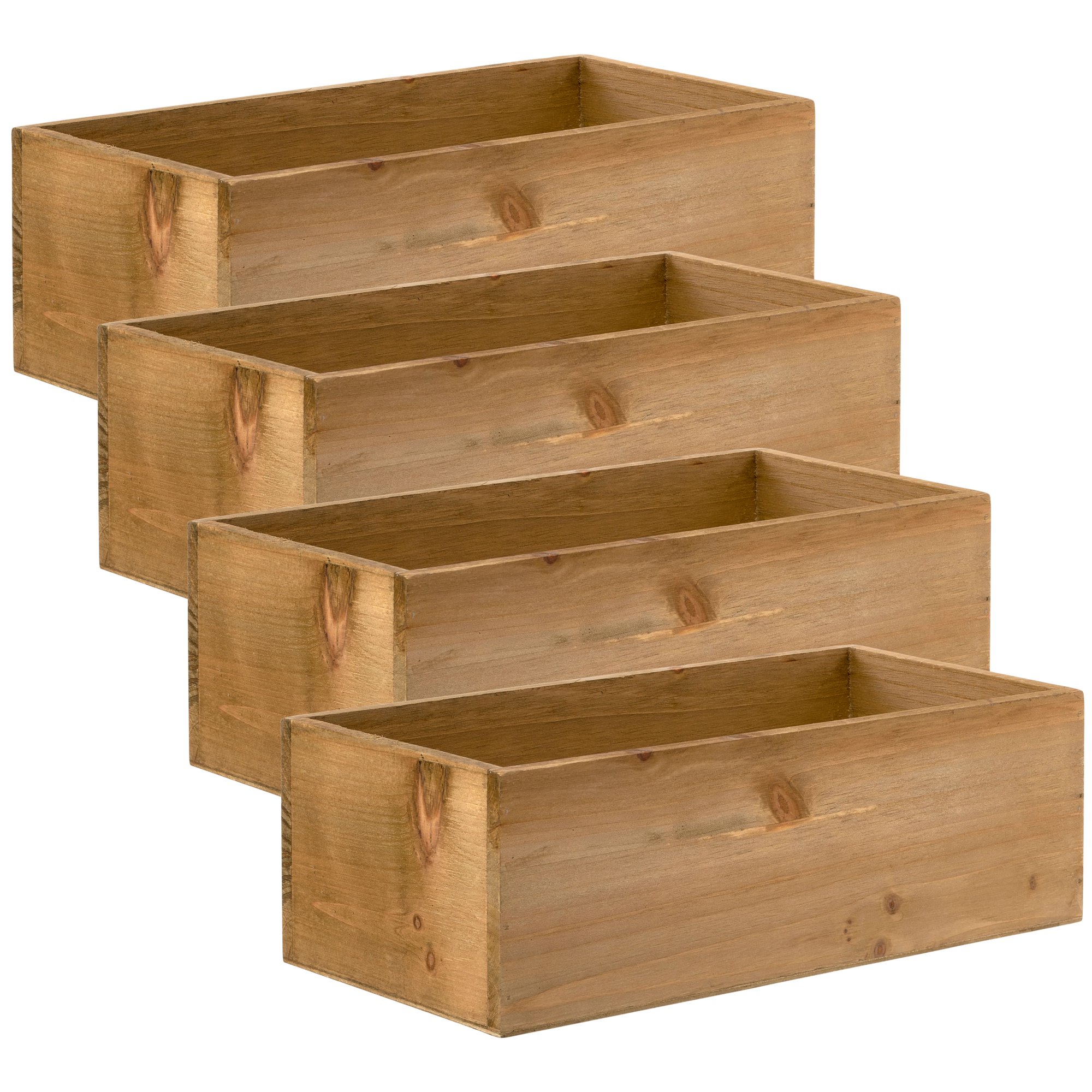 Make Market 4 Pack: 12″ Wood Pallet Bin