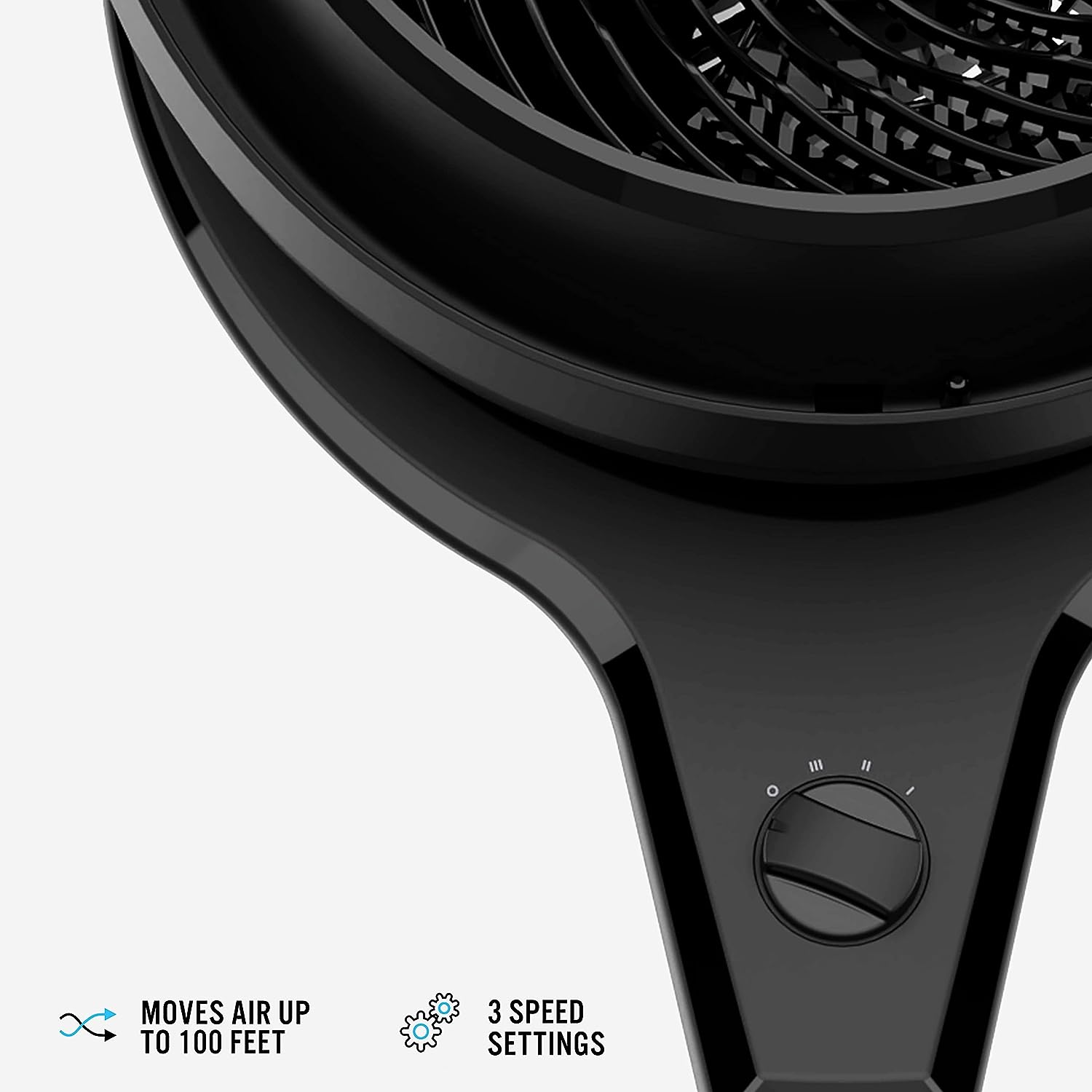 Vornado 602 Whole Room Air Circulator Pedestal Fan with 3 Speeds. Adjustable Height. Personal. Black