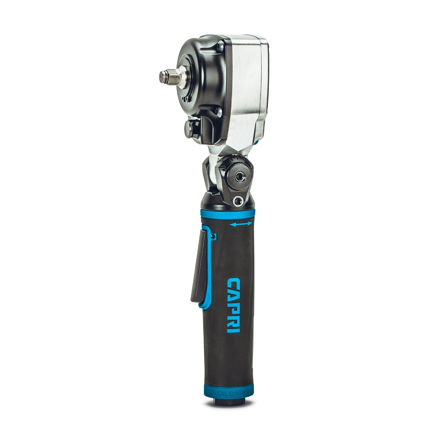 Capri Tools 3/8-in Flex-Head Air Angle Impact Wrench. 220 ft-lb