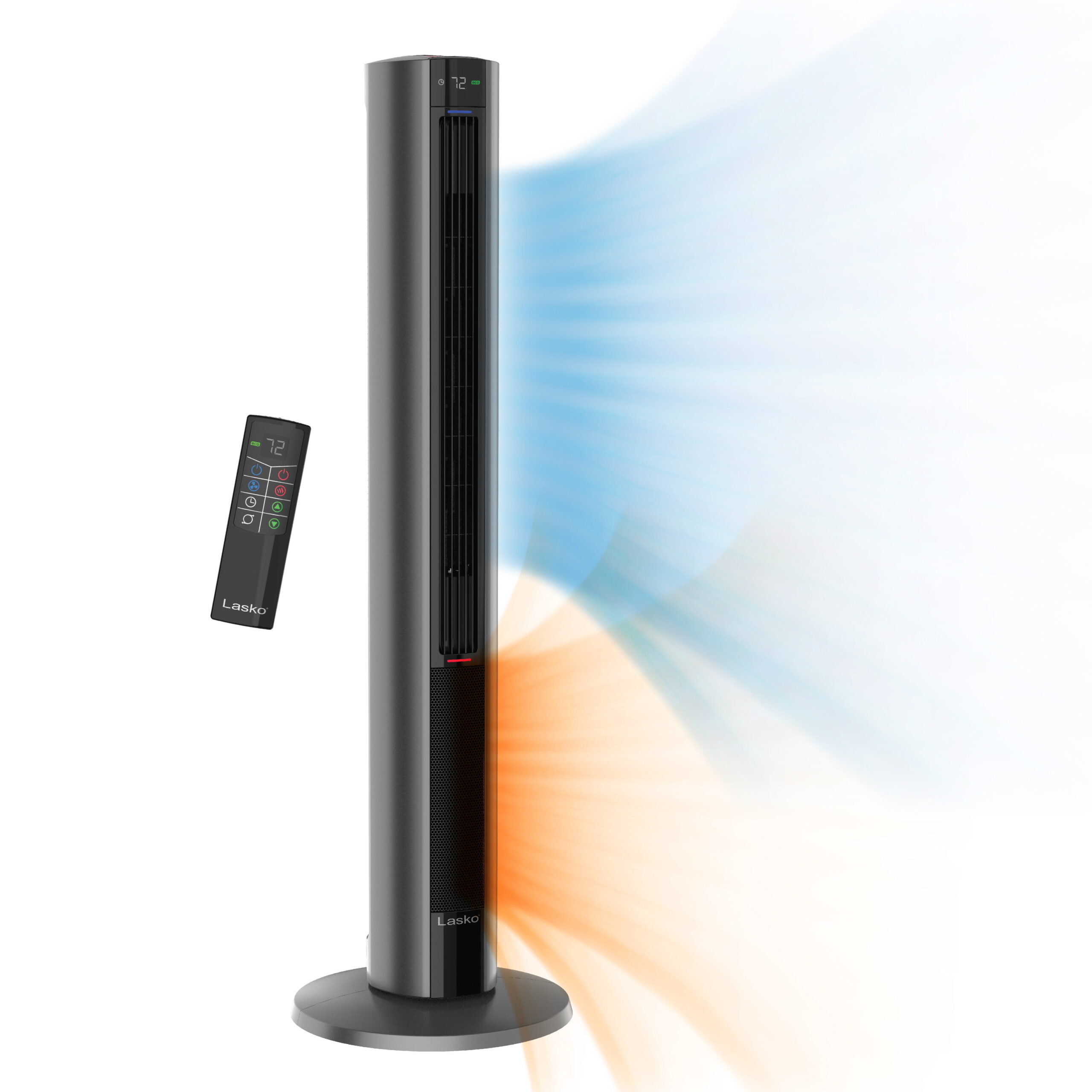 Lasko All Season Comfort Control Tower Fan and Space Heater in One with Remote. FH515. Grey