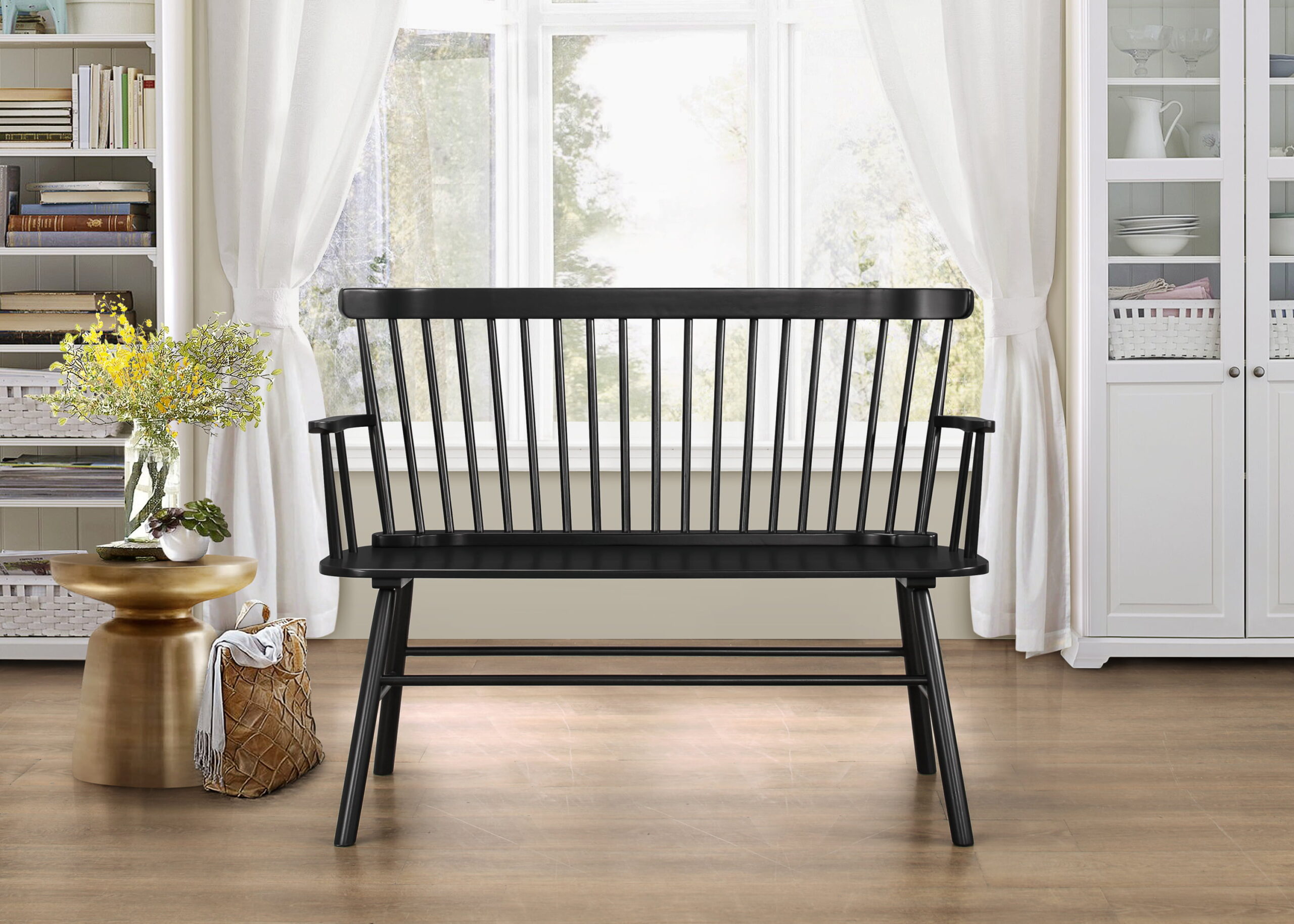 Crown Mark Jerimiah Back Support Bench. Black