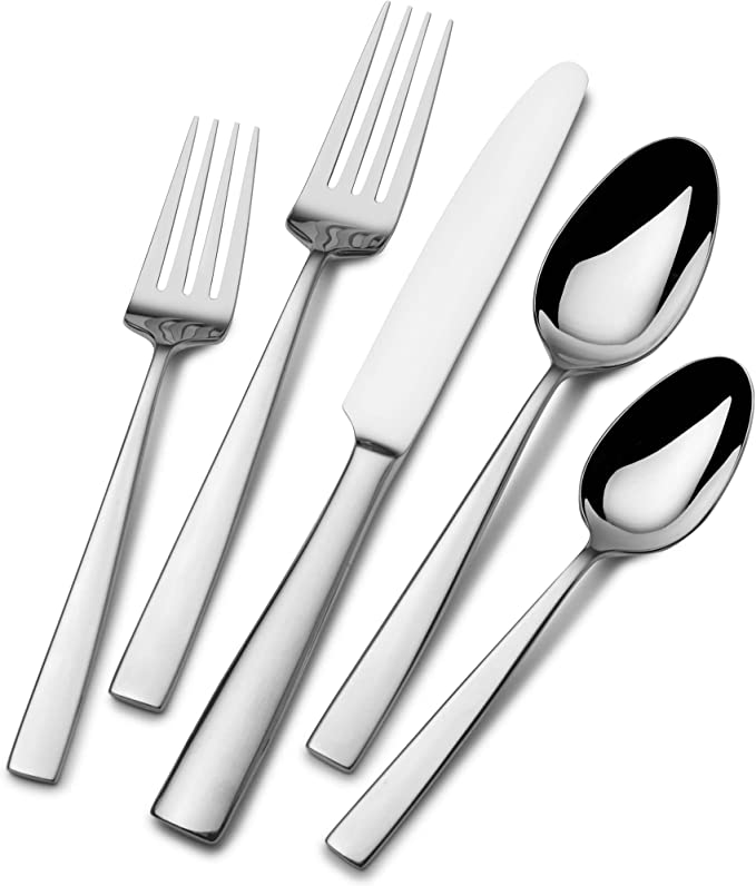 Mikasa Everett 101-Piece 18/10 Stainless Steel Flatware Set. Service For 12