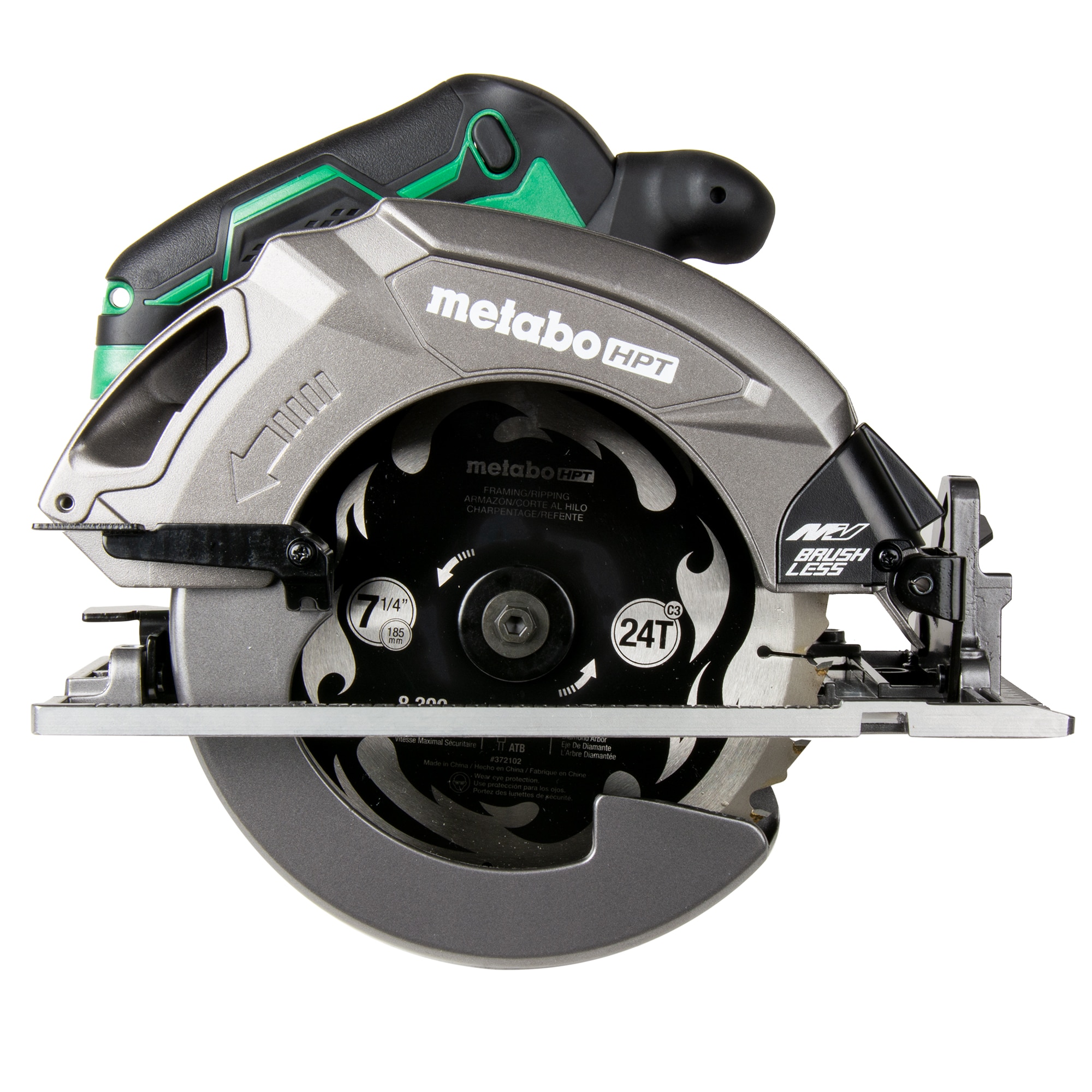 Metabo HPT MultiVolt 36-volt 7-1/4-in Brushless Hybrid Cordless and Corded Circular Saw
