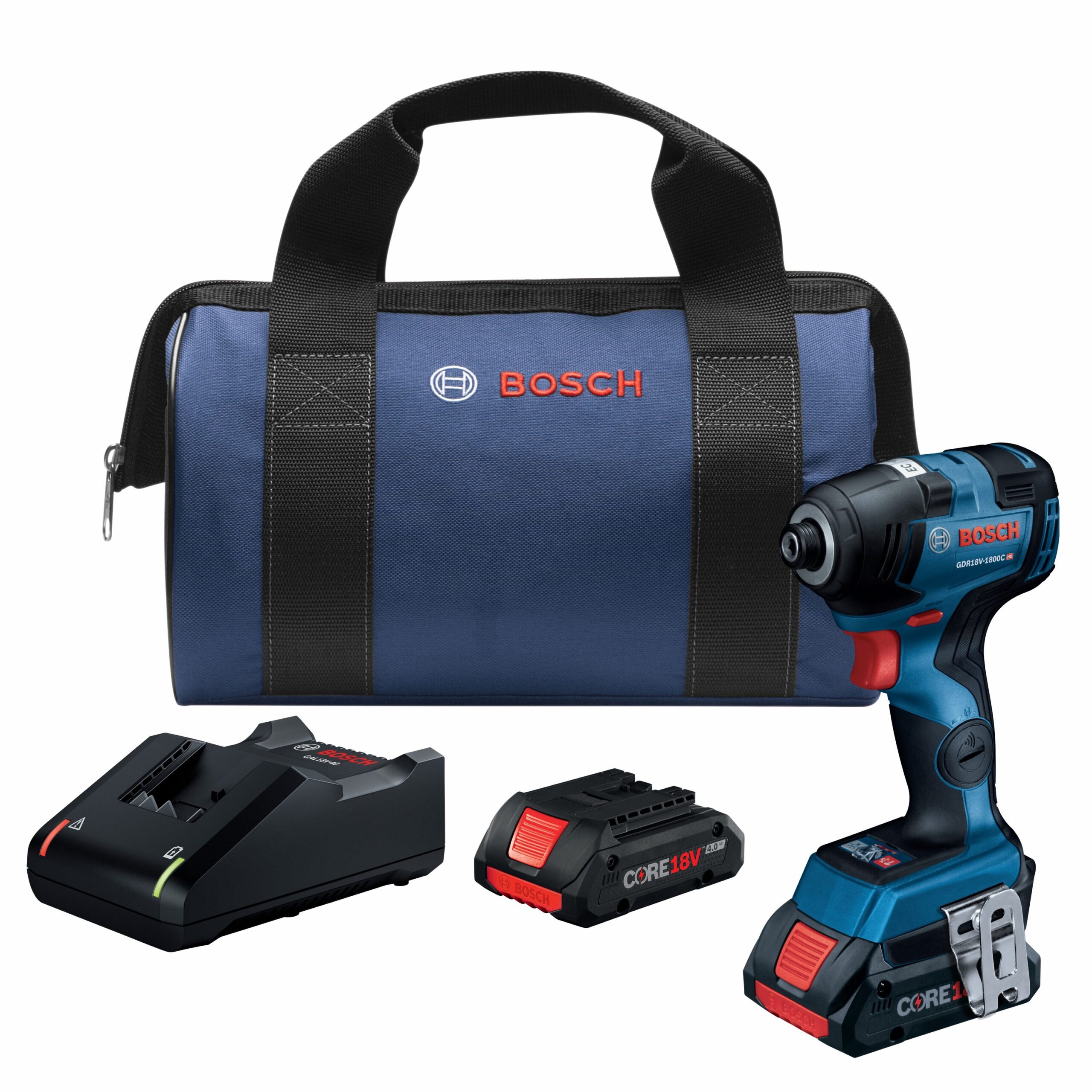 Bosch Core18V 1/4-in Variable Speed Brushless Cordless Impact Driver (2-Batteries Included)