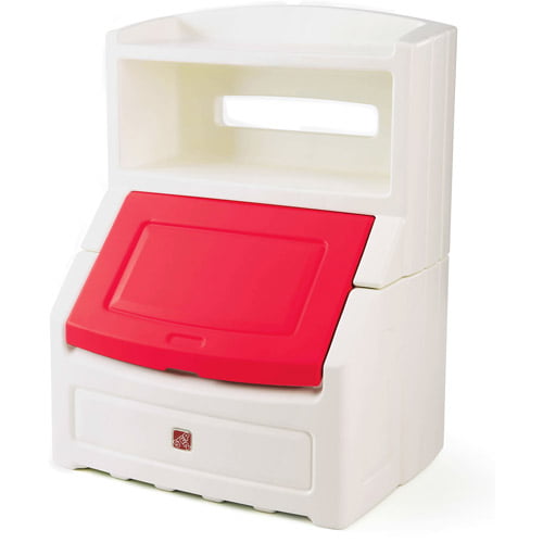Step2 Lift & Hide 38″H Kids Plastic Storage Bin and Toy Organizer. Red