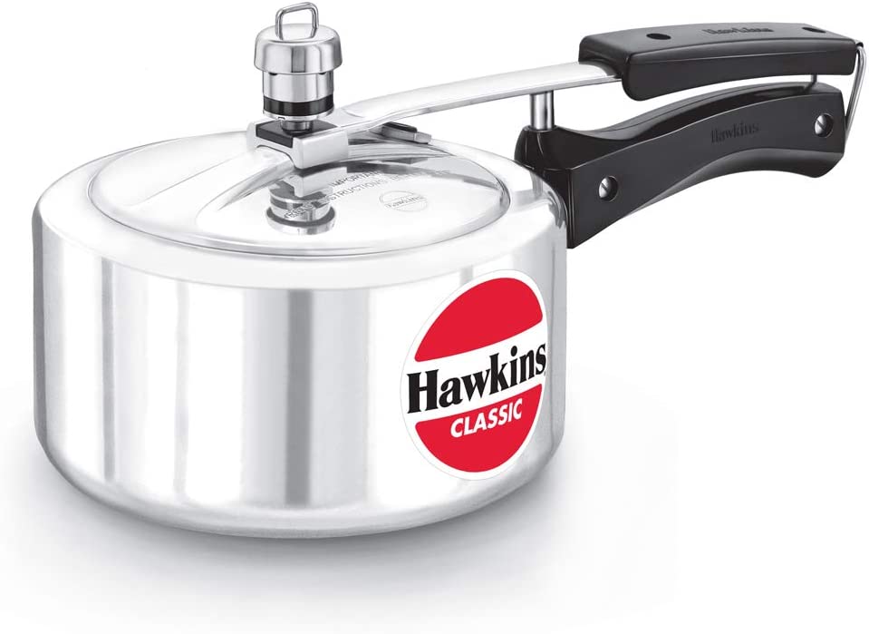 HAWKINS Classic CL20 2-Liter New Improved Aluminum Pressure Cooker. Small. Silver