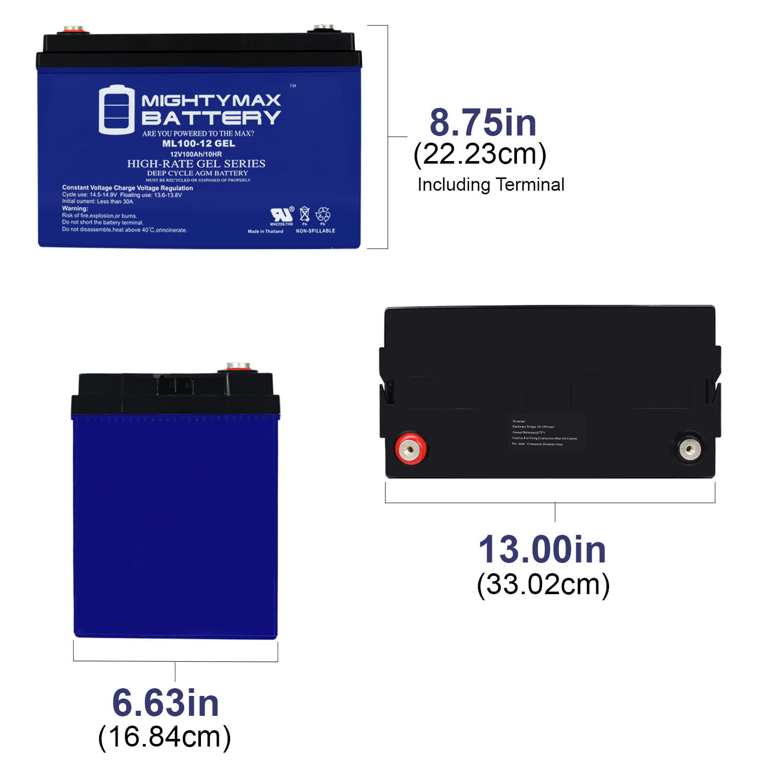 12V 100AH GEL Battery Replaces Solar Wind Deep Cycle VRLA 12V 24V 48V