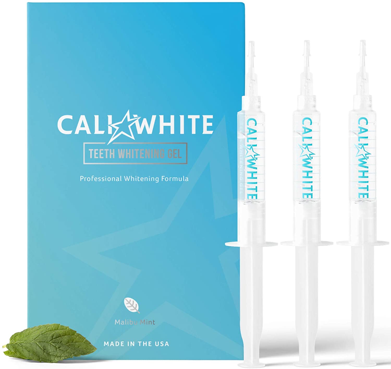 Cali White Teeth Whitening Gel Refills. 35% Carbamide Peroxide. Gels Made in USA. 3X 5mL Syringes