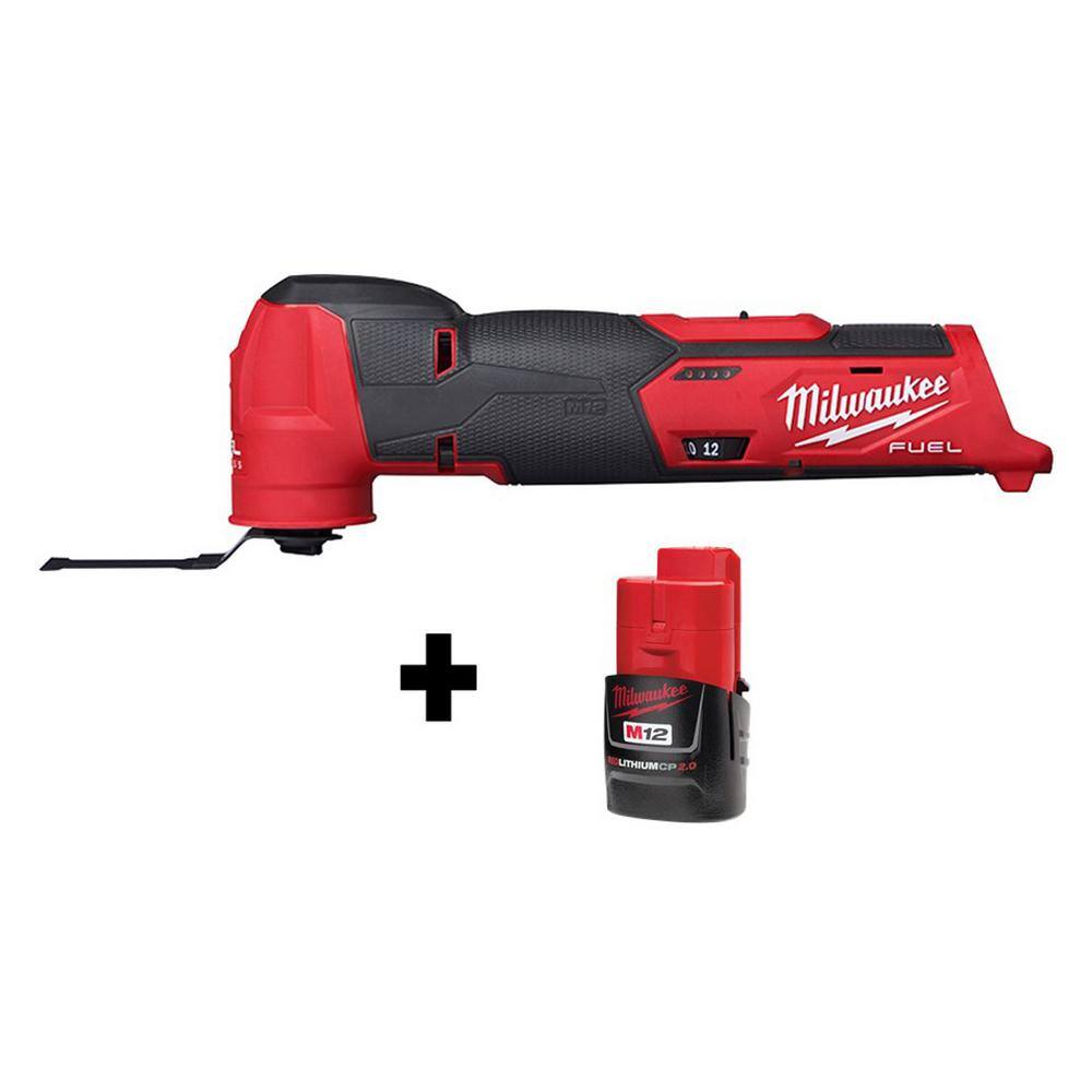 Milwaukee 2526-20-48-11-2420 M12 FUEL 12V Lithium-Ion Cordless Oscillating Multi-Tool with M12 2.0Ah Battery