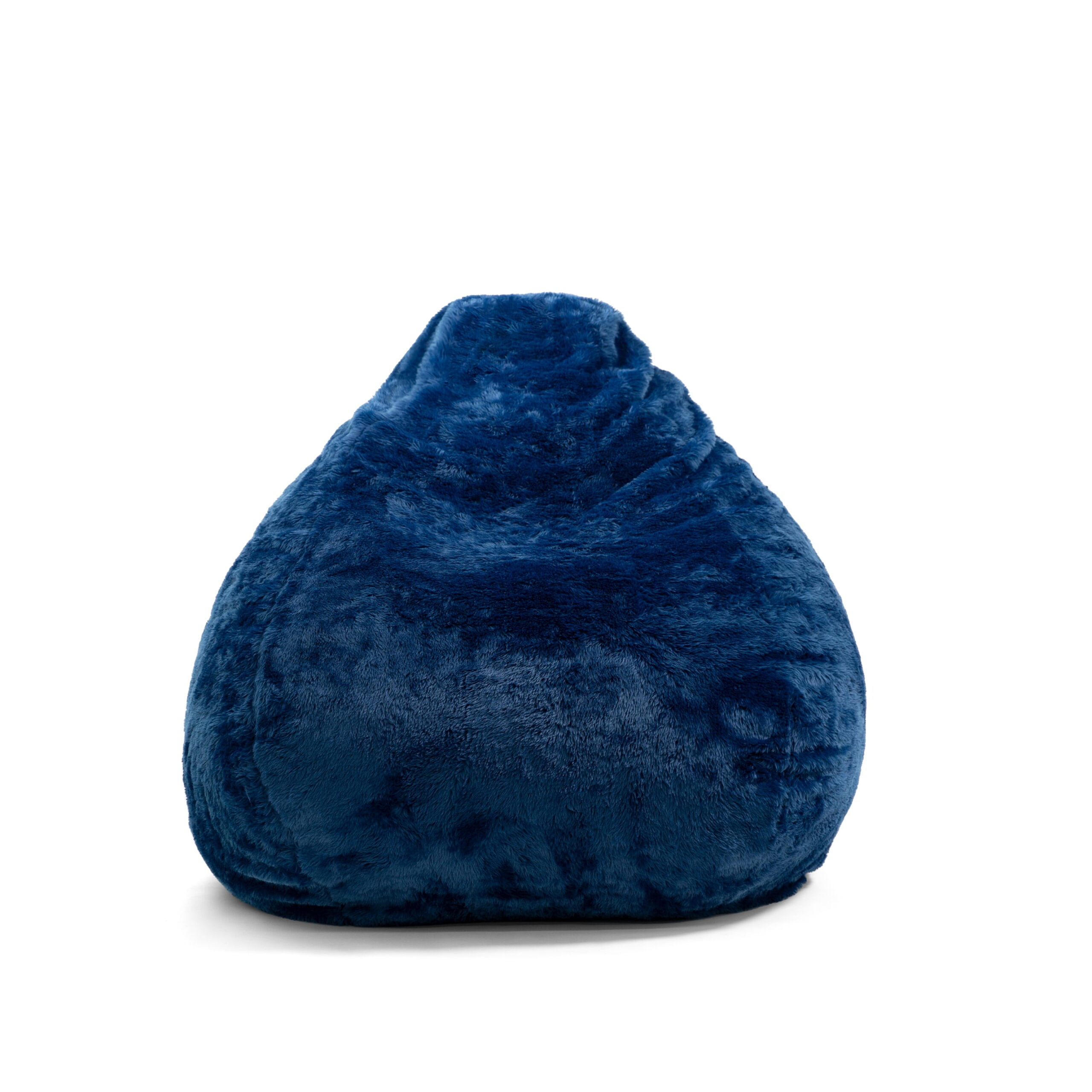 Big Joe Lotus Foam Bean Bag Chair. Short Shag 4ft. Navy