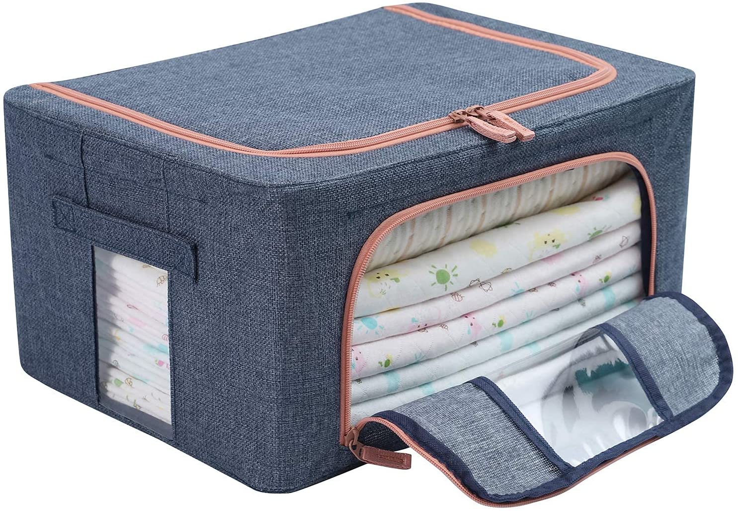 XULAN Foldable Storage Bins Box. 22L Stackable Clothes Container Organizer Set